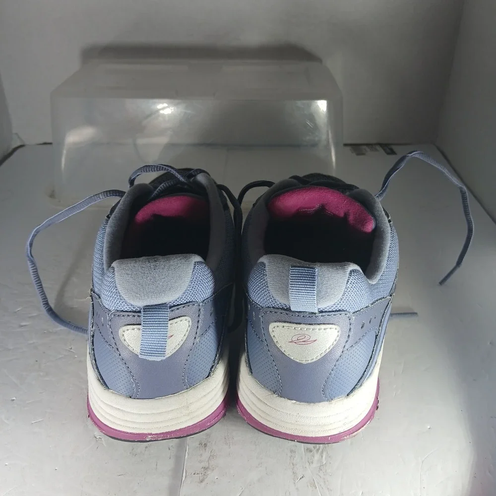 Easy Spirit Sezamper Walking Sneakers 10W Blue Pink Mesh Leather Athletic Shoes